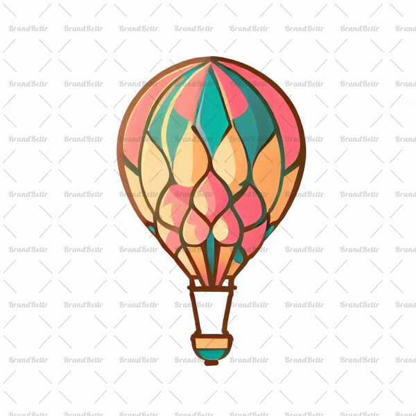 Verspielter Heißluftballon